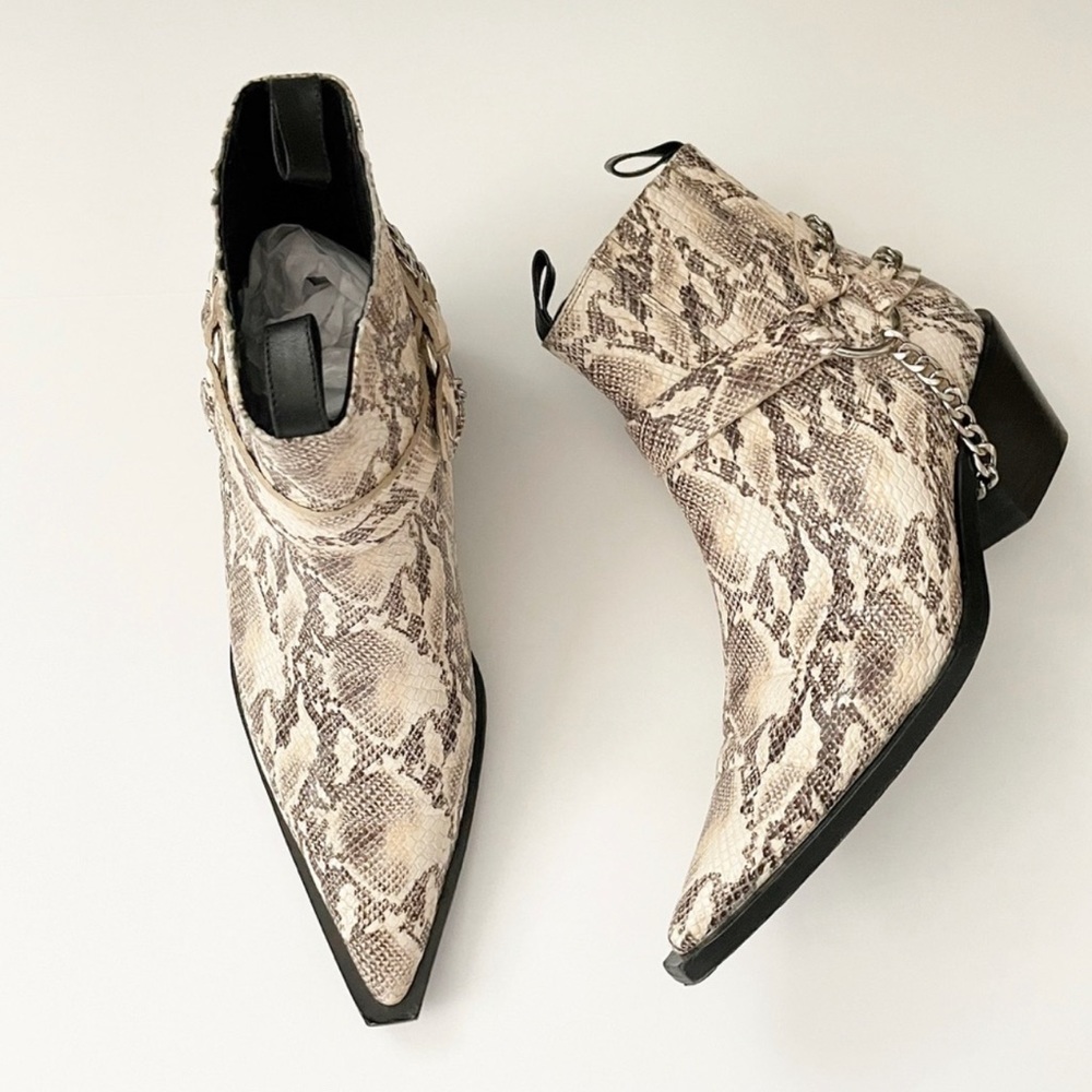 ANINE BING Harris ankle boot Harness Snake Python